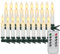 Eldnacele 20 stk LED Lichterkette Kerzen mit Fernbedienung, Timer und Dimmer, Kabellos Kerzenlichter mit Clip, Flammenlose Weihnachtskerzen für Tannenbaum Weihnachtsbaum, Hochzeit, Geburtstags, Party