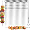 20 Pièces Brochettes de Kebab,30 cm Pique de Brochette,Brochettes de Barbecue,Brochettes à Viande,Brochette Acier Inoxydable,Brochettes en Métal Plat,Brochettes en Acier,pour Barbecue Légumes Viande