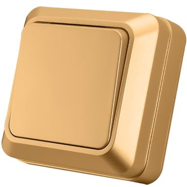 Interruttore va e vieni, interruttore a parete sporgente oro colore 1 via, interruttore meccanico a parete 86 mm, interruttore standard 10 Amp, 250 V