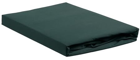 Ambiante Baumwolle - Spannbettlaken für Topper mit Split - 180x200 - Dunkelgrün