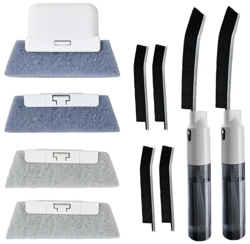 10 Piezas Cepillo de Limpieza de Grietas con Cerdas Duras, Limpia Railes Ventanas para Juntas, Ranuras y Esquinas, Multiusos Cepillo Hogar para Azulejos, Fregaderos, Ventanas, Puertas