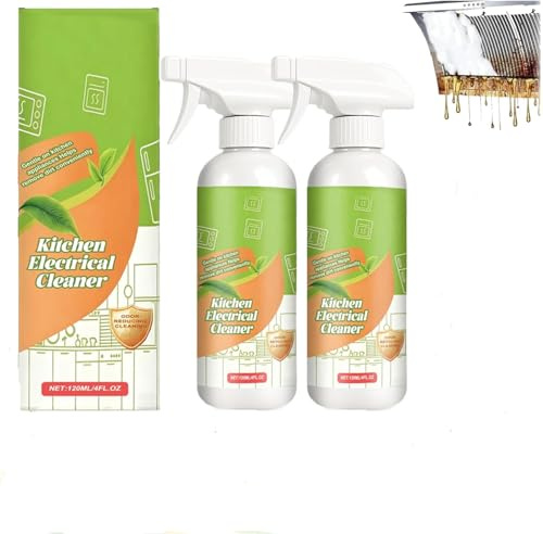 Electrolyzed Ion Kitchen Cleaner Spray, Multi-purpose Household and Kitchen Cleaning Spray, For Hold, Oven, Stove, Range Hood, Easy Cleaning Household Items (120ml -2PCS)