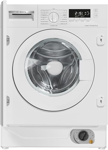 Bosch WKD28260FR Série 4 - Lave-linge séchant, intégrable | 8/5 kg, Moteur induction SilentPowerDrive, Lavage et séchage 60 minutes, Classe énergétique A