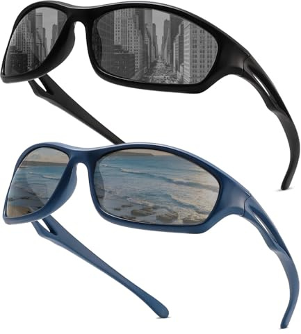 Hubeye Gafas de lectura de Sol para Hombre y Mujer Montura de Plástico UV400 Wrap-Around Antideslizantes para Ciclismo Conducción Pesca Actividades al Aire Libre
