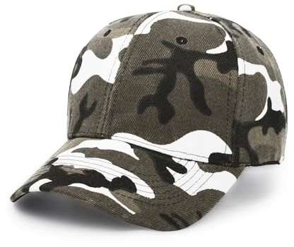 Cappello da Baseball, Berretti Militari Mimetici, Cappellino, Usati per attività all’Aperto Come Pesca, Campeggio e Caccia Grigio