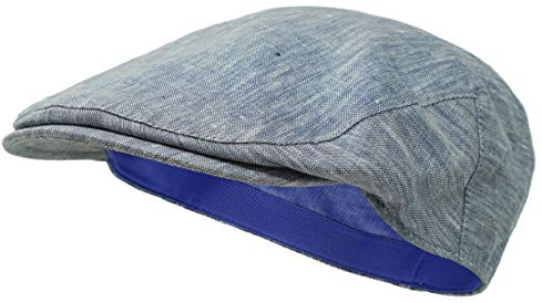 Borges & Scott Sammy – irländskt linne platt keps, denim, L