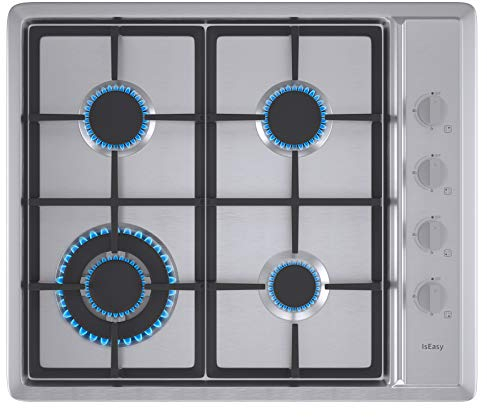 Piano Cottura a Gas (Acciaio Inossidabile -Piano Cottura 4 Fuochi)