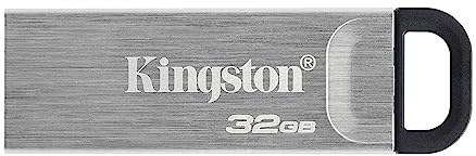 Kingston DataTraveler Kyson USB 3.2 Gen 1 Flash Drive 32GB - Stylish Capless Metal Case