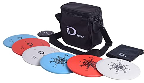 Disc Golf Starter Set-2 PCS Putter, 2 PCS Mid-Range, 2 PCS Driver, 1 Mini disc，1 Towel with Bag