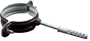 Collari per tubi pluviali in lamiera - Diam. Ø80 mm Ø100 mm Ø120 mm - Vari colori (Testa di moro, Bianco grigio, ral9010, ecc.) (Ø80, Testa di moro)