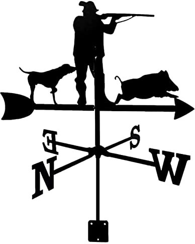 EICOFF Veleta de Viento Decorativa, Veleta de Caza Duradera Retro, Acero Inoxidable, Forma de Animal, Veleta, indicador de dirección del Viento para decoración de Patio de Montaje en jardín