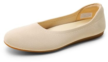 DREAM PAIRS Ballerines Femmes Flexible Chaussure de Plates Confortables Ballerine Respirant et Antidérapant pour Conduite Marche,Size 41,Nu,SDFA2423W
