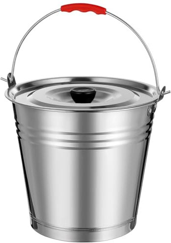 Mipcase Seau à avec Couvercle Seau De Rangement pour Charbon Et pour Cheminées Et Barbecues Capacité Design Pratique Et