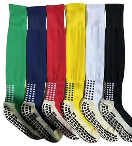Calcetines largos de agarre de fútbol americano para deportes de Reino Unido, para hombres y mujeres, antideslizantes, de silicona, para hombres, mujeres, niños y jóvenes
