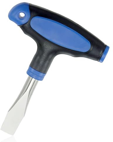 VZU Tournevis à tête plate avec poignée en T de 12 mm, tournevis à lame plate en acier au carbone, tournevis à tête plate ergonomique, tournevis à tête plate avec poignée en plastique pour ensembles