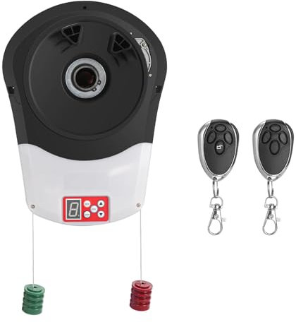 Abrepuertas de garaje de montaje lateral, automático, enrollable, con control remoto, motor de 800 N, tres métodos de control, bajo nivel de ruido, para garaje, almacén, tienda, granero, granja