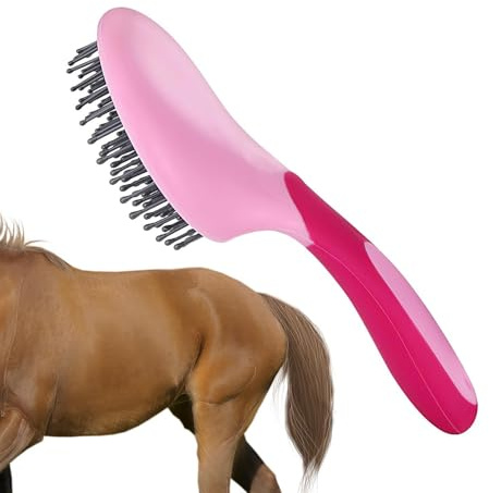 Brosse Crinière Et Queue, Brosse Queue De Cheval | Professionnel | Et Avec Poignée Humanisée,Brosses De Soins De Cheval, Brosse De Massage Pour Animaux De Compagnie, Couple