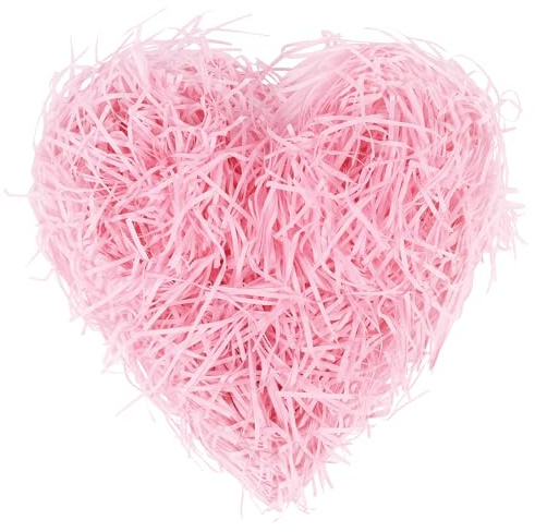 Alaoo 100g Papier Déchiqueté, Remplissage Cadeaux Écologique Raffia, Rose | Panier Cadeau de Remplissage Remplir, Papier Emballage de Remplissage pour Paniers, Boîtes Cadeaux et Décoration de Fête