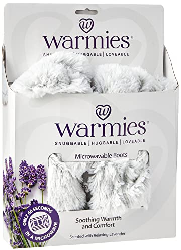 Warmies® Vollständig beheizbare Wellnessstiefel mit französischem Lavendelduft, Grau Marshmallow