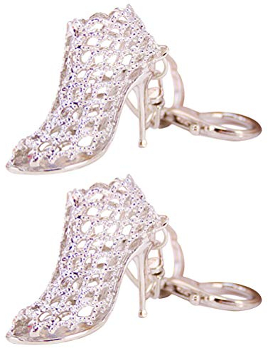 Lurrose High Heels Kristall Schlüsselanhänger - Strass Schuh Anhänger für Charms