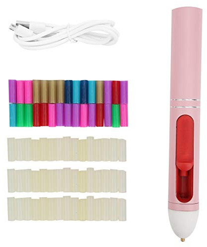 Tissting Pistolet à Colle sans Fil, Mini Pistolet à Colle Chaude Rechargeable USB en Forme de Stylo avec Batterie 2200mAh pour Décorations et Artisanat