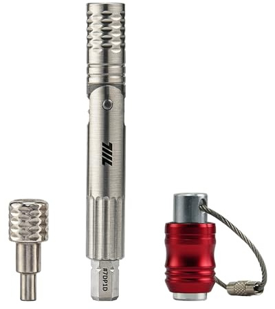 711L Pen Driver TG – kompakt EDC-bitskruvmejsel med vikbart L-handtag | Kompatibel med 4 mm precisionsbitar och 0,22 tum dubbeländade bitar | 7DP1D