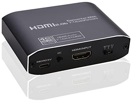 4K 60Hz HDMI-kompatibler Audio-Konverter-Extraktor, HDMI, kompatibel zu HDMI, 7. 1CH+ SPDIF+ 3. 5 mm