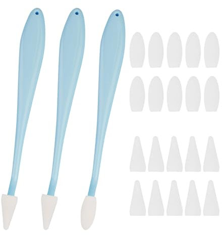 KRYMSON 3 Stück Skizzen-Radiergummi-Schwammstifte mit 20 Stück Ersatzschwämmen, Zeichen-Radierstifte, Zeichen-Radiergummis, Skizzen-Radiergummis zum Skizzieren und Detailmalen