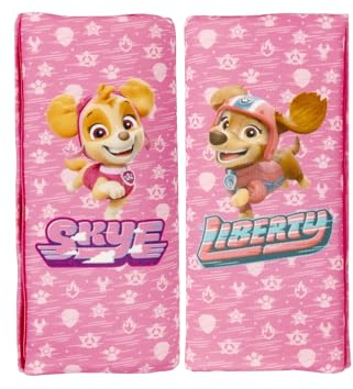 PAW PATROL 2er-Set Mini-Gürtelpads für Mädchen mit Skye und Liberty für Mädchen mit den Figuren Skye und Liberty. Ideal für Kindersitzgurte. Besonders bequem und waschbar.
