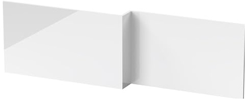 Balterley Front Bath Panel L Shape 1700mm, MDF Bath Panels White, Bathroom Front Panels for Bathtub, Waterproof Side Panel for L-Shaped Bathroom Baths and Soaking Tubs (White)