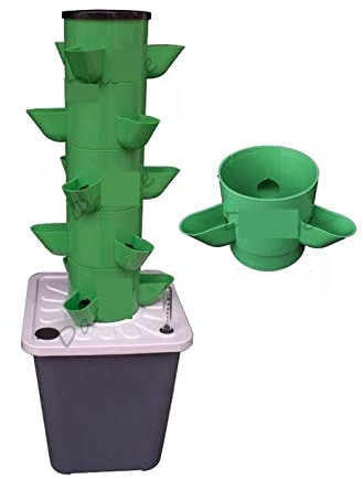 Attrezzatura idroponica Kit di coltivazione fuori suolo idroponica da giardino Balcone fai-da-te Colonna di piantagione dimensionale PP Tazze di colonizzazione Torre di coltivazione di verdure Giardin