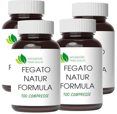 Fegato Natur Formula 400 Compresse, 1 al dì - Cardo Mariano Tarassaco Carciofo Colina e Inositolo - Depurativo Disintossicante Drenante Detox