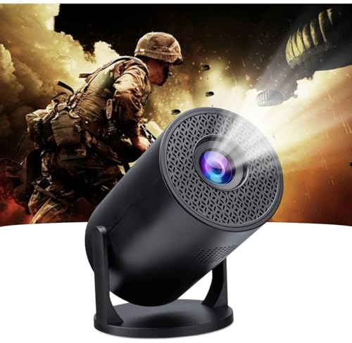 Bärbar 1080P-projektor Justerbar 270° med WiFi Projektor för Hemmabio och Utomhus Kompatibel med Telefoner Bärbar TV Stick Skärm på 150 Tum HDMI USB