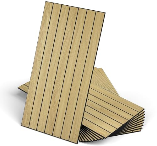 WADILE Holzlatten Wandpaneele 30x60 cm PVC Selbstklebend 10 Stück