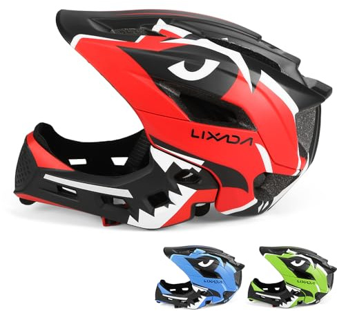 ERYUE Casco de Seguridad Deportivo para Niños, Casco Desmontable de Cara Completa, Ciclo para Niños, Verde, 1 Patinaje sobre Ruedas (#3)