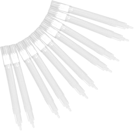 SUPVOX Lot de 10 Marqueurs Vides Rechargeables Blancs, Corps Épais, Stylo à Encre Vide pour Peinture à L’huile, Graffiti, Art sur Bois, Céramique et Métal, Feutres Pointe Fine