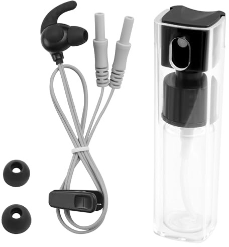 TIENFOKOTA Estimulación del nervio vago con tapón auricular para conector de pin hembra de 2.0mm con botella de spray y 2 puntas reemplazables para auriculares, compatible con AVNS y TaVNS 0.35M
