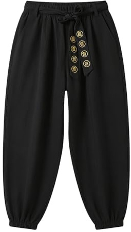 Generico Japonés Casual Kimono Pantalones Fresco Transpirable Sueltos Harajuku Japón Hombres Ropa Asiática Tradicional Estilo Yukata Bordado Harem Traje Blanco Streetwear
