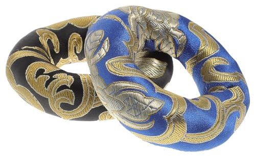 CLISPEED Tappetini per Ciotola Sonora Significato Buddista Buddista 2 Pezzi in Cottone Leggero e Portatile Cuscini per Campane Tibetane Colore Casuale per Meditazione
