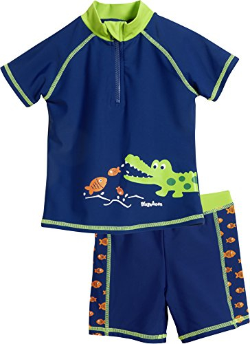 Playshoes zweiteilig Schwimmshirt Badeshorts Badebekleidung Unisex Kinder,Krokodil,98-104