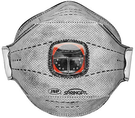 JSP SpringFit 436ML FFP3 Mascarilla Plegable con Válvula y Carbón Activo
