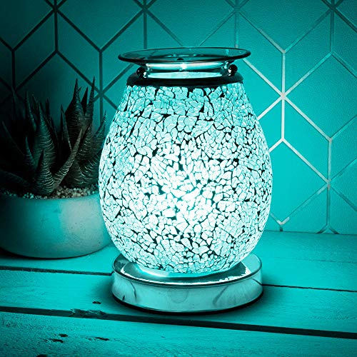 Lesser & Pavey Touch Electric Aroma Wax Melt Burner TEAL Mosaic LP45320