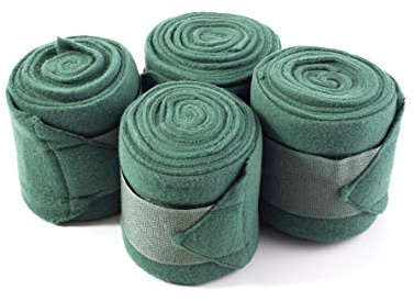Gee Tac | Horse Bandages Leg Wraps 4 x 3m | Green | Pack of four 3m leg wraps for stable, travel or exercise support.
