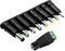 Guuzi 10 Stück Universal DC Stecker 5,5mm × 2,1mm Buchse auf Stecker Netzteil Adapter Jack Connector Tipps für Laptop Netzteil