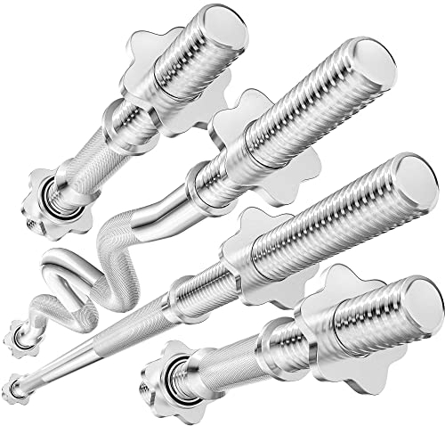 Hop-Sport Hantelstangensets zur Auswahl Ø 30 mm – Langhantel-Stange 167 cm, Kurzhantelstange 40 cm, SZ- & super SZ- Stange 120 cm – verchromt und gerändelt (Langhantel+Super SZ-Stange+Kurzhanteln)