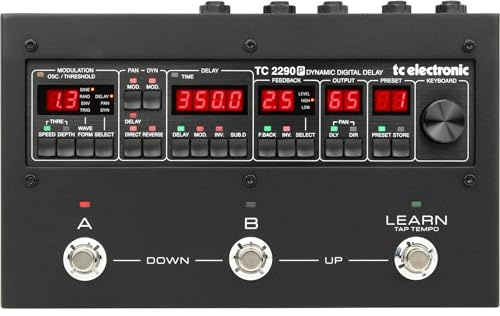TC Electronic 2290 Dynamic Digital Delay Pedal Mit 128 Presets, 3 Fußschaltern, Dediziertem 'Learn' Tap Tempo Mit Sub-Divisions und Feedback Path FX Insert FX-Einschub