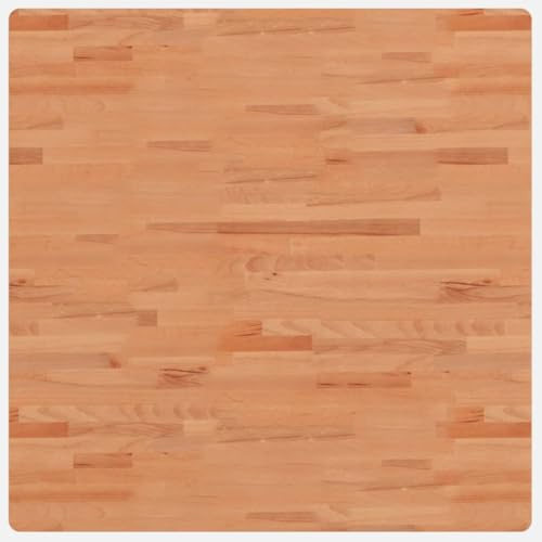 vidaXL Piano per Tavolo 90x90x4 cm Quadrato Legno Massello di Faggio