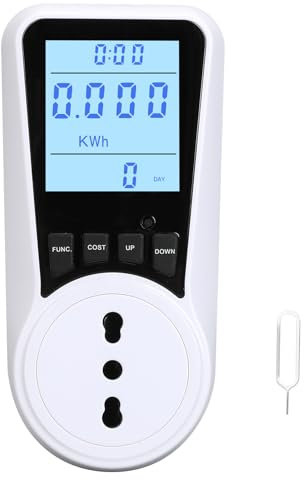 JOYELEC Misuratore Consumo Elettrico, 3680W Con retroilluminazione Misuratore di potenza Contatore del consumo di corrente, Spina Italiana con Schermo LCD,Protezione da Sovraccarico