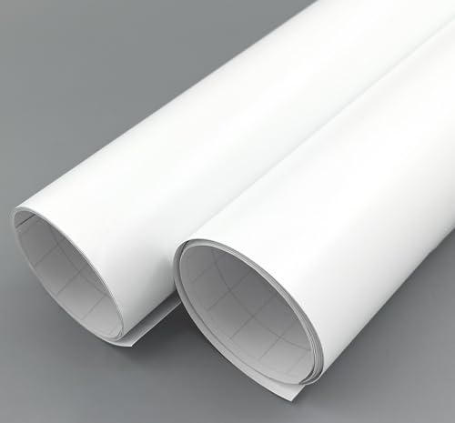 GOYAPRINT Vinile Adesivo Bianco Opaco 2 pz da 60x300 cm per Cucina Mobili Pareti Finestre Artigianato Pellicola Impermeabile Decorativa (2 pz 60x300 cm, Bianco Opaco)