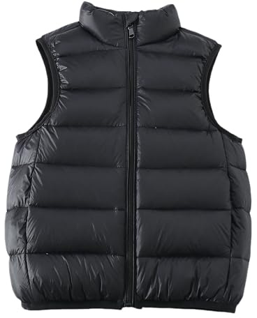 Happy Cherry Enfant Doudoune sans Manches Léger Gilets en Duvet Fille Garçon 2-16 Ans Manteau sans Manche Chaud 150